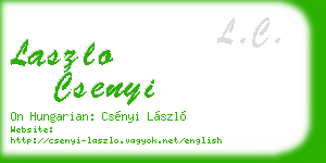 laszlo csenyi business card